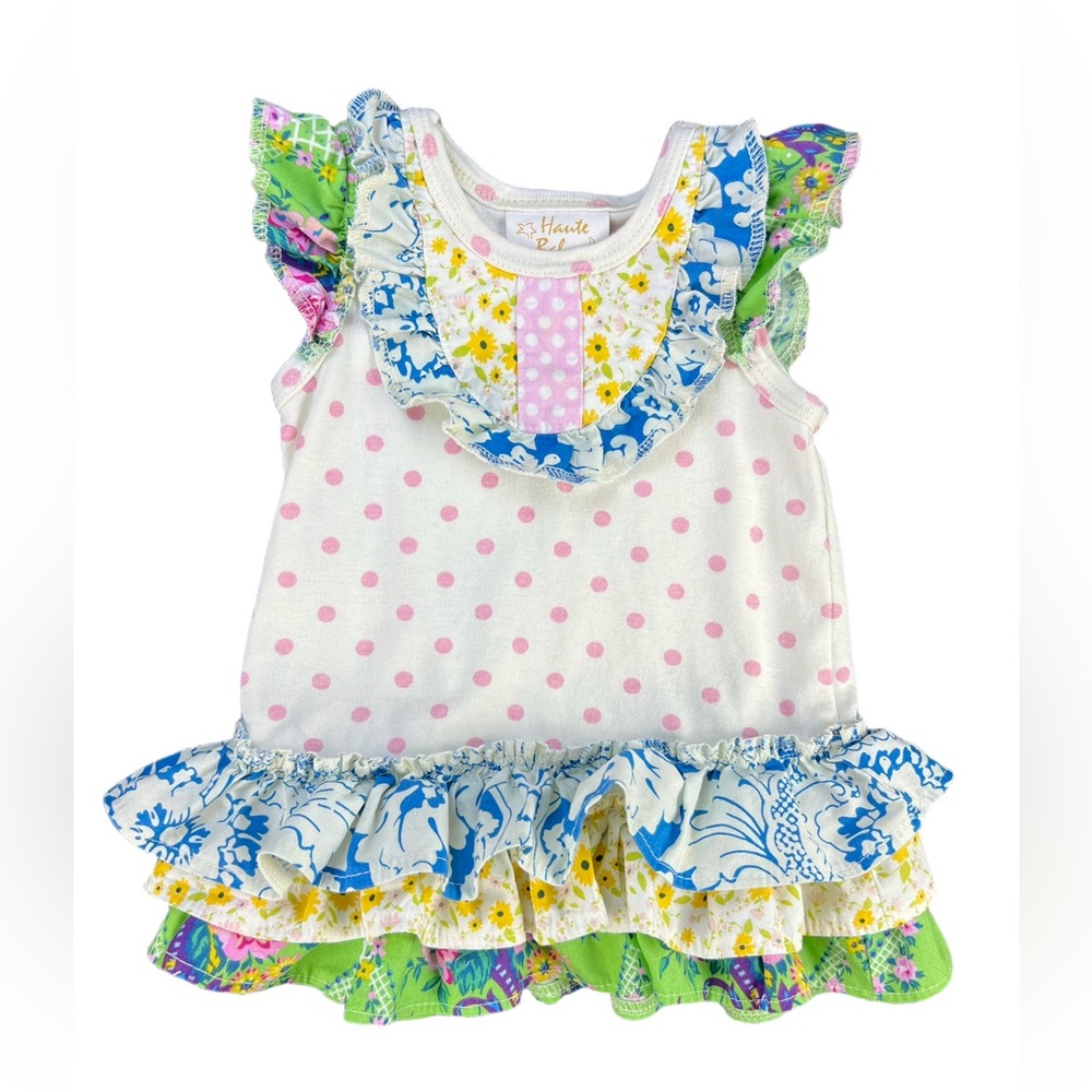 HAUTE BABY Ruffle Sleeveless Dress - 12M